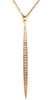 ESTATE .59CT DIAMOND 18KT YELLOW GOLD CLASSIC ELONGATED BAR FUN FLOATING PENDANT