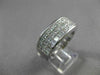 ESTATE LARGE 5.04CT PRINCESS CUT DIAMOND 18K WHITE GOLD ANNIVERSARY RING #20596