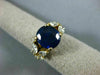 ESTATE LARGE 4.65CT DIAMOND & AAA SAPPHIRE 18KT YELLOW GOLD 3D ENGAGEMENT RING