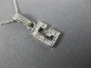 ESTATE .10CT DIAMOND 14KT WHITE GOLD CLASSIC "G" INITIAL PENDANT #MILANO003