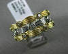 ESTATE WIDE .70CT DIAMOND 14KT TWO TONE GOLD MULTI ROW ETOILE SEMI ETERNITY RING