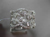 ESTATE WIDE 1.0CT DIAMOND 14KT WHITE GOLD ETOILE WAVE FUN COCKTAIL RING F/G VS