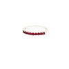 ESTATE .33CT AAA RUBY 18K WHITE GOLD 3D CLASSIC SHARED PRONG ANNIVERSARY RING