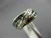 ESTATE WIDE .64CT BLACK & WHITE DIAMONDS 14KT WHITE GOLD INFINITY LOVE RING #860
