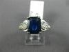 ESTATE 2.83CT DIAMOND & SAPPHIRE 14K WHITE GOLD 3D FILIGREE ENGAGEMENT RING 1772