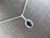 ESTATE .8CT DIAMOND & AAA SAPPHIRE 14KT WHITE GOLD 3D OVAL & ROUND PENDANT 28160