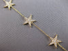 LARGE .78CT DIAMOND 14KT YELLOW GOLD MULTI STAR BY THE YARD LOVE TENNIS BRACELET