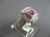 .79CT DIAMOND & AAA PINK SAPPHIRE 18KT WHITE GOLD 3D PRINCESS & ROUND CROSS RING