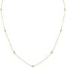ESTATE .75CT DIAMOND 14KT YELLOW GOLD 3D CLASSIC BY THE YARD LOVE NECKLACE
