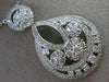 ANTIQUE LARGE 2.60CT DIAMOND 14K WHITE GOLD MILGRAIN FLOWER CLUSTER PENDANT 2075