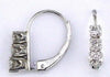 .50CT DIAMOND 14KT WHITE GOLD 3D PAST PRESENT FUTURE LEVERBACK HANGING EARRINGS