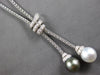 LARGE .33CT DIAMOND & AAA SOUTH SEA & TAHITIAN PEARL 18KT WHITE GOLD 3D NECKLACE