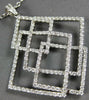 ESTATE LARGE 1.90CT DIAMOND 18KT WHITE GOLD 3D MULTI SQUARE LOVE KNOT PENDANT