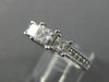 ESTATE .89CT ROUND & PRINCESS DIAMOND 14KT WHITE GOLD 3D ENGAGEMENT RING #25784