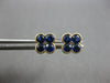 1.2CT DIAMOND & AAA SAPPHIRE 14KT YELLOW GOLD 3D INVISIBLE FLOWER STUD EARRINGS