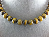 ESTATE LONG AAA TIGER EYE 14KT YELLOW GOLD MULTI BEAD CLASSIC LUCKY NECKLACE
