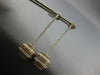 EXTRA LARGE 14.05CT WHITE & MOCHA DIAMOND 14KT WHITE GOLD HANGING BALL EARRINGS