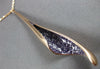 ESTATE LARGE 2.0CT AAA AMETHYST 14KT ROSE GOLD SWIRL TEAR DROP FUN LOVE NECKLACE