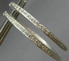ESTATE .80CT DIAMOND 14KT WHITE GOLD 3D CLASSIC HOOP INSIDE OUT EARRINGS #19467
