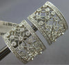 LARGE 1.27CT DIAMOND 18KT WHITE GOLD MULTI FLOWER OPEN FILIGREE HANGING EARRINGS