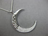 ESTATE LARGE .23CT DIAMOND 18KT WHITE GOLD 3D ETOILE MOON FLOATING PENDANT