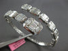EXTRA LARGE 6.22CT DIAMOND 18KT WHITE GOLD INVISIBLE SQUARE CUFF BANGLE BRACELET