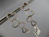 LARGE .95CT DIAMOND 14KT WHITE GOLD 3D MULTI HEART JOURNEY LOVE HANGING EARRINGS