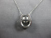 .50CT DANCING DIAMOND 14KT WHITE GOLD 3D LUCKY HORSESHOE FILIGREE PENDANT #27995