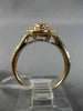 ESTATE WIDE .64CT ROUND DIAMOND 14KT ROSE GOLD 3D CLUSTER PAVE OVAL FUN RING