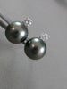 ESTATE .28CT DIAMOND & AAA TAHITIAN PEARL 14KT WHITE GOLD STUD EARRINGS #2586