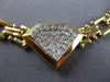 ESTATE 1.30CT DIAMOND 14KT WHITE & YELLOW GOLD TRIANGULAR FANCY NECKLACE #21520