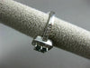 WIDE .88CT WHITE & BLUE DIAMOND 18KT WHITE GOLD 3D SQUARE CLUSTER PROMISE RING