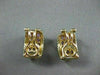 WIDE 2.90CTW PINK SAPPHIRE DIAMOND 18KT WHITE & YELLOW GOLD EARRINGS #21752
