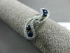ESTATE .75CT DIAMOND & AAA SAPPHIRE 14KT WHITE GOLD 3D ETOILE LEAF INFINITY RING