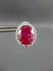LARGE 8.69CT DIAMOND & AAA RUBY 18KT WHITE GOLD 3D OVAL & ROUND CLIP ON EARRINGS