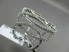 ESTATE LARGE .97CT DIAMOND 18KT WHITE GOLD 3D MULTI OVAL INTERTWINING FUN RING