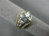 ESTATE LARGE 1.40CT ROUND PRINCESS BAGUETTE CUT DIAMOND 14K GOLD ENGAGEMENT RING