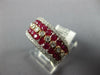 LARGE 2.04CT DIAMOND & AAA RUBY 14K WHITE & ROSE GOLD MULTI ROW ANNIVERSARY RING