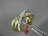 ESTATE LARGE 2.21CT DIAMOND 18K TRI COLOR GOLD ETERNITY TRINITY ANNIVERSARY RING