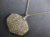 EXTRA LARGE 3.33CT DIAMOND 14KT YELLOW GOLD 3D INVISIBLE LOVE FLOATING PENDANT