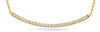 ESTATE .25CT DIAMOND 14KT YELLOW GOLD 3D CLASSIC ROUND BAR LOVE NECKLACE