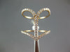 ESTATE LARGE .65CT DIAMOND 18KT YELLOW GOLD 3D V SHAPE DOUBLE ANCHOR RING