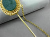 ANTIQUE LARGE AAA JADE 18KT YELLOW GOLD HANDCRAFTED LADY CAMEO LAPEL PIN #22528