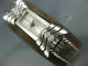 ESTATE ART DECO CORTINA DIAMOND 14K WHITE GOLD 3D RECTANGULAR SWISS WATCH #20920