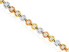 ESTATE 1.0CT DIAMOND 14KT TRI COLOR GOLD 3D ROUND ROPE TENNIS BRACELET