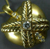 ANTIQUE LARGE .60CT DIAMOND 14KT YELLOW GOLD FILIGREE PUFFED HEART PENDANT 606