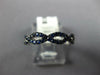 ESTATE 1.15CT AAA SAPPHIRE 18KT WHITE GOLD 3D INFINITY ETERNITY LOVE RING