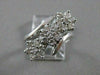 ESTATE .85CTW DIAMOND 3 CLUSTER STAR 14KT WHITE GOLD COCKTAIL RING F/G VS #17147