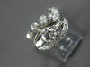 ANTIQUE WIDE 1.94CT OLD MINE DIAMOND 14KT WHITE GOLD 3D ART DECO ENGAGEMENT RING