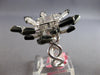 EXTRA LARGE 2.22CT DIAMOND & BLACK ENAMEL 18KT WHITE GOLD ROUND & BAGUETTE RING